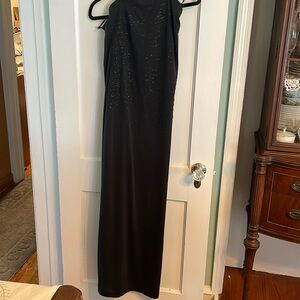 NWT Express long black dress with shimmer size 12